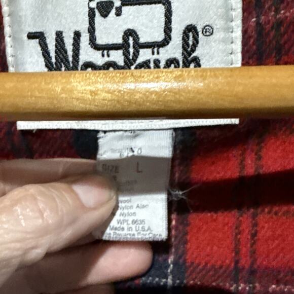 VINTAGE Woolrich Parka Mens L Hooded Wool Blanket lined Gorpcore blue ski alpine - Picture 5 of 12